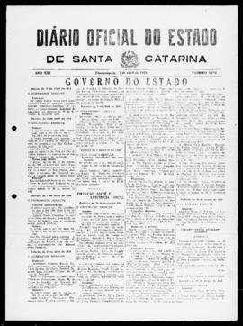 Diário Oficial do Estado de Santa Catarina. Ano 21. N° 5110 de 07/04/1954
