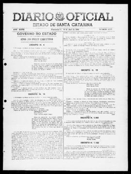 Diário Oficial do Estado de Santa Catarina. Ano 27. N° 6543 de 20/04/1960