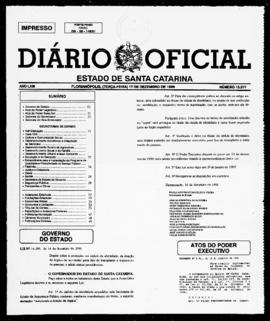 Diário Oficial do Estado de Santa Catarina. Ano 63. N° 15577 de 17/12/1996