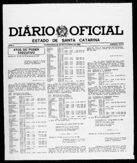 Diário Oficial do Estado de Santa Catarina. Ano 51. N° 12574 de 23/10/1984