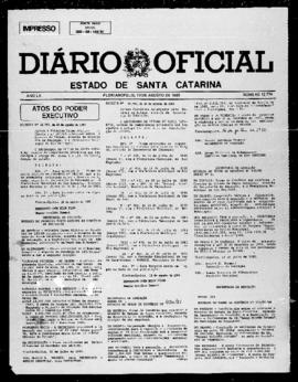 Diário Oficial do Estado de Santa Catarina. Ano 52. N° 12774 de 19/08/1985