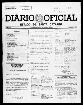 Diário Oficial do Estado de Santa Catarina. Ano 56. N° 14254 de 12/08/1991