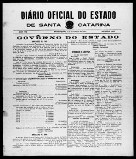 Diário Oficial do Estado de Santa Catarina. Ano 7. N° 1884 de 04/11/1940