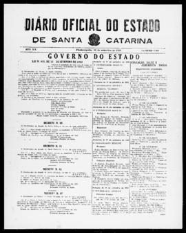 Diário Oficial do Estado de Santa Catarina. Ano 20. N° 4984 de 21/09/1953