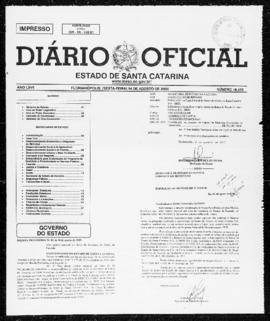 Diário Oficial do Estado de Santa Catarina. Ano 67. N° 16470 de 04/08/2000