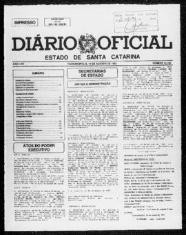 Diário Oficial do Estado de Santa Catarina. Ano 58. N° 14749 de 11/08/1993