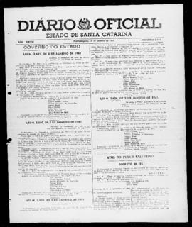 Diário Oficial do Estado de Santa Catarina. Ano 27. N° 6724 de 14/01/1961