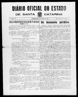 Diário Oficial do Estado de Santa Catarina. Ano 5. N° 1256 de 19/07/1938