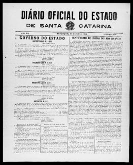 Diário Oficial do Estado de Santa Catarina. Ano 12. N° 2966 de 20/04/1945