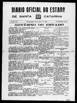 Diário Oficial do Estado de Santa Catarina. Ano 4. N° 999 de 19/08/1937