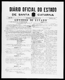 Diário Oficial do Estado de Santa Catarina. Ano 20. N° 4961 de 18/08/1953