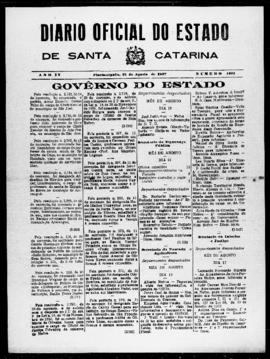 Diário Oficial do Estado de Santa Catarina. Ano 4. N° 1001 de 21/08/1937