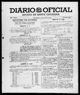 Diário Oficial do Estado de Santa Catarina. Ano 27. N° 6627 de 23/08/1960