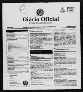Diário Oficial do Estado de Santa Catarina. Ano 76. N° 19032 de 18/02/2011