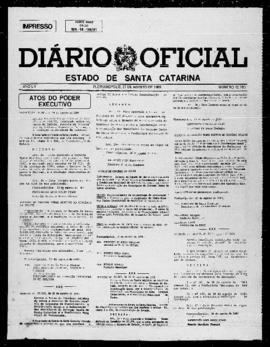 Diário Oficial do Estado de Santa Catarina. Ano 52. N° 12780 de 27/08/1985