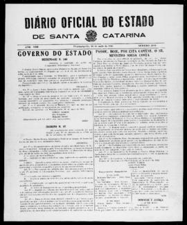 Diário Oficial do Estado de Santa Catarina. Ano 8. N° 2019 de 26/05/1941