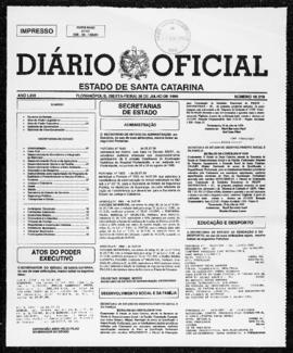 Diário Oficial do Estado de Santa Catarina. Ano 66. N° 16219 de 30/07/1999