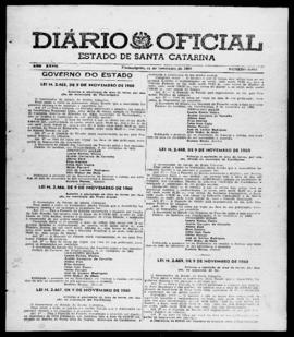 Diário Oficial do Estado de Santa Catarina. Ano 27. N° 6685 de 21/11/1960