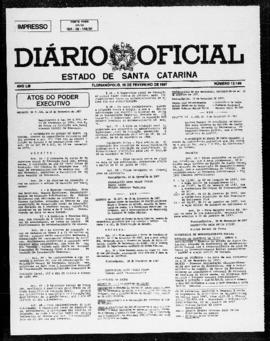 Diário Oficial do Estado de Santa Catarina. Ano 53. N° 13149 de 19/02/1987