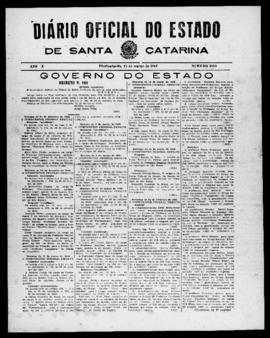 Diário Oficial do Estado de Santa Catarina. Ano 10. N° 2459 de 15/03/1943