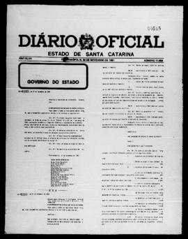 Diário Oficial do Estado de Santa Catarina. Ano 47. N° 11858 de 30/11/1981