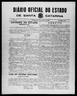 Diário Oficial do Estado de Santa Catarina. Ano 10. N° 2566 de 19/08/1943