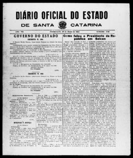 Diário Oficial do Estado de Santa Catarina. Ano 7. N° 1726 de 20/03/1940