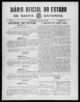 Diário Oficial do Estado de Santa Catarina. Ano 10. N° 2463 de 19/03/1943