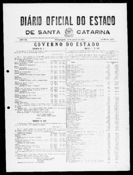Diário Oficial do Estado de Santa Catarina. Ano 20. N° 5057 de 14/01/1954