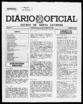 Diário Oficial do Estado de Santa Catarina. Ano 57. N° 14552 de 22/10/1992