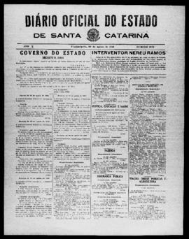 Diário Oficial do Estado de Santa Catarina. Ano 10. N° 2572 de 30/08/1943