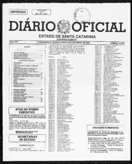 Diário Oficial do Estado de Santa Catarina. Ano 66. N° 16355 de 16/02/2000