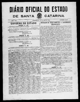 Diário Oficial do Estado de Santa Catarina. Ano 16. N° 3922 de 20/04/1949