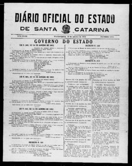 Diário Oficial do Estado de Santa Catarina. Ano 18. N° 4585 de 23/01/1952