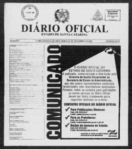 Diário Oficial do Estado de Santa Catarina. Ano 75. N° 18733 de 18/11/2009