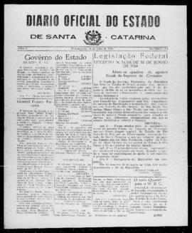 Diário Oficial do Estado de Santa Catarina. Ano 1. N° 106 de 14/07/1934