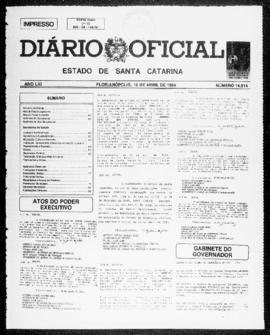 Diário Oficial do Estado de Santa Catarina. Ano 61. N° 14914 de 15/04/1994