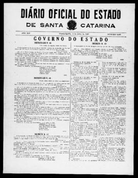 Diário Oficial do Estado de Santa Catarina. Ano 14. N° 3497 de 02/07/1947