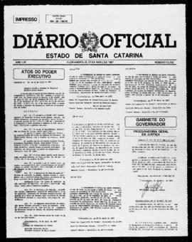 Diário Oficial do Estado de Santa Catarina. Ano 53. N° 13192 de 27/04/1987