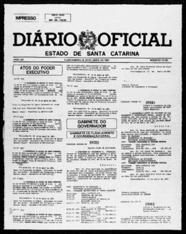 Diário Oficial do Estado de Santa Catarina. Ano 53. N° 13191 de 24/04/1987