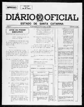 Diário Oficial do Estado de Santa Catarina. Ano 52. N° 12698 de 30/04/1985