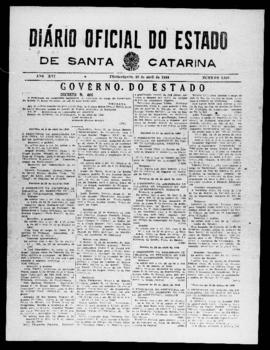 Diário Oficial do Estado de Santa Catarina. Ano 16. N° 3929 de 29/04/1949