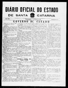 Diário Oficial do Estado de Santa Catarina. Ano 20. N° 4871 de 01/04/1953