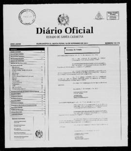 Diário Oficial do Estado de Santa Catarina. Ano 77. N° 19174 de 16/09/2011