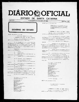 Diário Oficial do Estado de Santa Catarina. Ano 46. N° 11457 de 17/04/1980