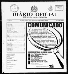 Diário Oficial do Estado de Santa Catarina. Ano 74. N° 18416 de 04/08/2008. Parte 1
