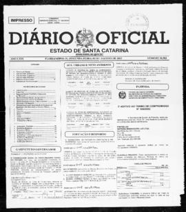 Diário Oficial do Estado de Santa Catarina. Ano 69. N° 16962 de 05/08/2002