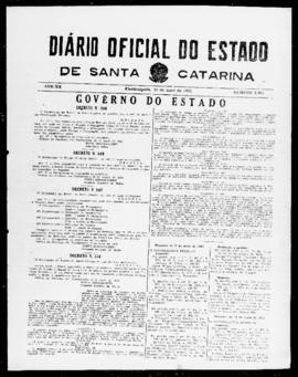 Diário Oficial do Estado de Santa Catarina. Ano 20. N° 4907 de 29/05/1953