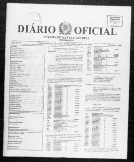 Diário Oficial do Estado de Santa Catarina. Ano 71. N° 17468 de 30/08/2004