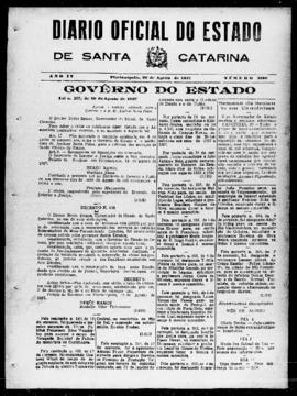 Diário Oficial do Estado de Santa Catarina. Ano 4. N° 1000 de 20/08/1937
